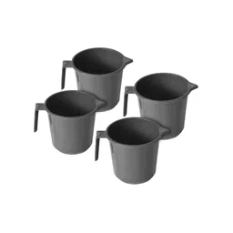 Kuber Industries Grey 4 piece Solid Plastic Bath Accessories Set-picture-36