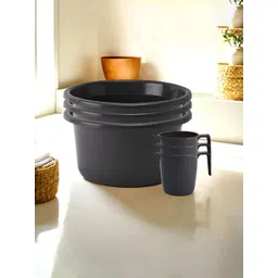 Kuber Industries Grey 6 pieces Bath Accessories Set-picture-34