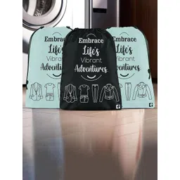 Kuber Industries Grey & Black Pack Of 3 Typography Printed Cloth Storage Bag For Travel-picture-24