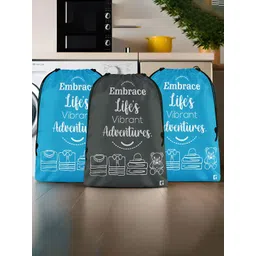 Kuber Industries Grey & Blue 3 Pieces Printed Multi-Utility Organisers-picture-15