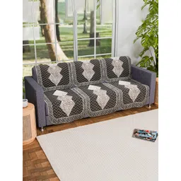 Kuber Industries Grey & Brown Set Of 2 Printed 3 Seater Sofa Covers-picture-28