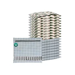 Kuber Industries Grey & Green 18 Pieces Printed Cotton Storage Organisers-picture-19