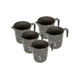 Kuber Industries Grey & Green 2 piece Floral Plastic Bath Accessories Set-picture-40