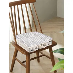 Kuber Industries Grey & Green 6 Pieces Printed Cotton Chair Pads-picture-16