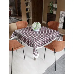 Kuber Industries Grey & Purple Geometric Printed Waterproof 4-Seater Table Cover-picture-16