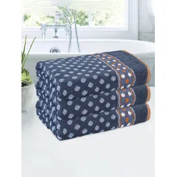 Kuber Industries Grey & White 3 Pieces Printed Cotton 150 GSM Bath Towel-picture-15