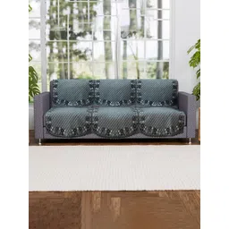 Kuber Industries Grey & White 6 Pieces Printed Cotton 3 Seater Sofa Covers-picture-27