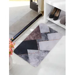Kuber Industries Grey Geometric Print Anti-Skid Doormat-picture-38