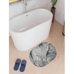 Kuber Industries Grey Printed Anti-Skid Bath Rug-picture-10