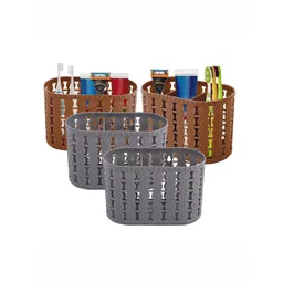 Kuber Industries Grey Set of 4 Reusable Multi-Utility Organisers-picture-16