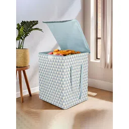 Kuber Industries Grey Triangular Printed Foldable LaundryBag75L-picture-22