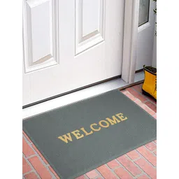 Kuber Industries Grey Welcome Printed Rubber Anti Slip Doormat-picture-10