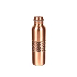Kuber Industries Hammered Pure Copper Water Bottle 1L-image-30