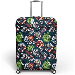 kuber industries Heart Home Marvel Avengers Luggage Cover | Polyester Travel Suitcase Cover | Washable | Stretchable Suitcase Protector | 18-22 Inch | Small | Blue-picture-18
