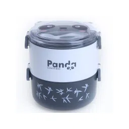 Kuber Industries Insulated Lunch Box With 2 Compartments2000 MLBlack & White-picture-10