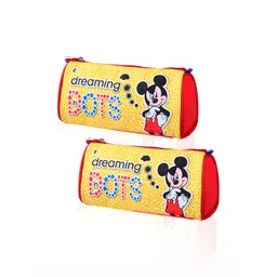 Kuber Industries Kids Pack Of 2 Mickey Dots Printed Pencil Pouches-picture-25