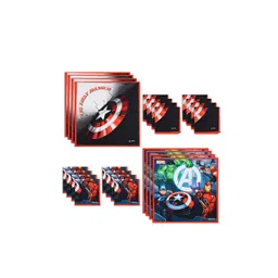 Kuber Industries Kids Pack Of 24 Avengers Printed Cotton Handkerchiefs-picture-20