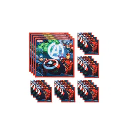 Kuber Industries Kids Pack Of 24 Avengers Printed Cotton Handkerchiefs-picture-27