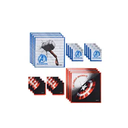 Kuber Industries Kids Pack Of 24 Avengers Printed Cotton Handkerchiefs-picture-25