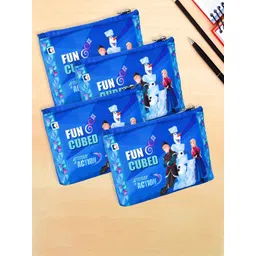 Kuber Industries Kids Pack of 4 Disney-Frozen Printed Square Pencil Pouch-picture-35