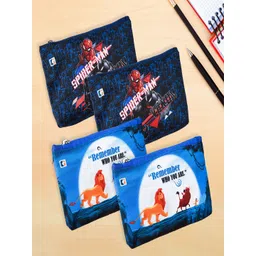 Kuber Industries Kids Pack Of 4 Spider Square Pencil Pouch-picture-41