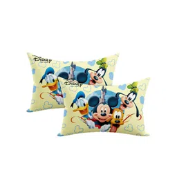 Kuber Industries Kids Set Of 2 Cream-Coloured & Blue Disney Printed Comfort Microfibre Pillows-picture-15