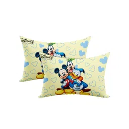 Kuber Industries Kids Set Of 2 Cream-Coloured & Blue Disney Printed Micro Fiber Filled Pure Soft Cotton Pillows-picture-13