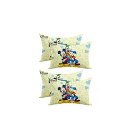 Kuber Industries Kids Set Of 4 Cream-Coloured & Blue Disney Printed Pure Cotton Baby Pillows-picture-17