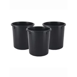 kuber industries Kuber Set Of 3 Black Open Dustbins 5L-picture-28