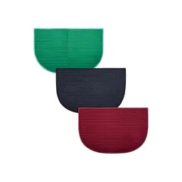 Kuber Industries Maroon & Green 3 Pieces Anti-Skid Doormats-picture-43