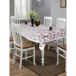 Kuber Industries Maroon & White Printed Cotton 6 Seater Dining Table Cover-picture-28