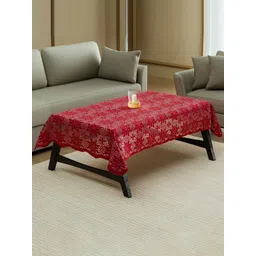 Kuber Industries Maroon Ethnic Motifs Self Design Cotton 4-Seater Table Cover-picture-17