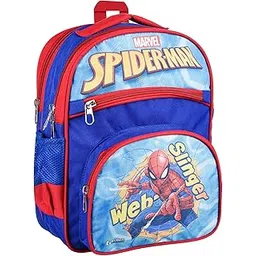Kuber Industries Marvel Web Slinger Spider-Man School Bags | Kids School Bags | Student Bookbag | Travel Backpack | School Bag for Girls & Boys | School Bag with 4 Compartments | Royal Blue-picture-13