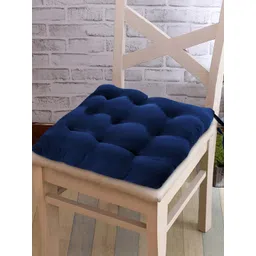 Kuber Industries Navy Blue 2 Pieces Cotton Chair Pads-picture-21