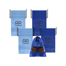 Kuber Industries Navy Blue & Blue Set Of 24 Printed Shoe Cover image 1