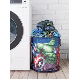 Kuber Industries Navy Blue & Red Printed Laundry Bag-picture-28