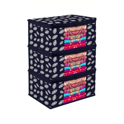 Kuber Industries Navy Blue Set of 3 Reusable Drawer Organiser Organisers-picture-27