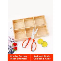 Kuber Industries Orange & Grey Novelty Metal Multipurpose Scissors-picture-33