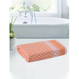 Kuber Industries Orange & White Printed Cotton 150 GSM Bath Towel-picture-25