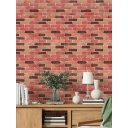 Kuber Industries Orange-Colored 2 Pieces Printed Waterproof & Self Adhesive Wall Stickers-picture-28