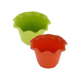 Kuber Industries Pack of 2 Solid Blossom Flower Pot With Drain Holes-picture-29