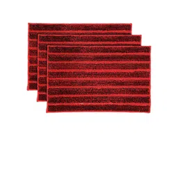 Kuber Industries Pack Of 3 Maroon Striped Velvet Anti-Skid Doormats-picture-31
