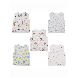 Kuber Industries Pack Of 5 Printed Cotton Jhablas For New Born Baby - 97KM32989 image 5