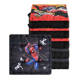 Kuber Industries Pack of 6 Back Rest for Chair | Printed Sitting Cushion Pillow for Back & Hip Support | Gaddi Chairpad for Car Seat | Black & Red-picture-22