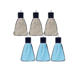 Kuber Industries Pack of 6 Chevron Printed Hanging Hand Towels-picture-30