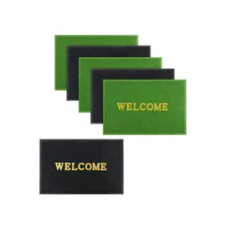 Kuber Industries Pack of 6 Green & Black Doormats-picture-28