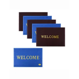 Kuber Industries Pack of 6 Maroon & Blue Rubber Large Doormats-picture-41