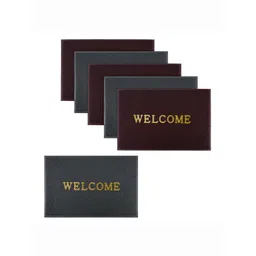 Kuber Industries Pack of 6 Maroon & Grey Rubber Large Doormats-picture-42