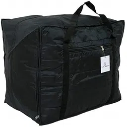 Kuber Industries Parachute Big Underbed Moisture Proof Rectangular Storage Bag with Zipper Closure and Handle (Black)-image-18
