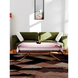 Kuber Industries Pink 2 Pieces Floral Printed Anti Skid Cotton Rectangle Table Covers-picture-33